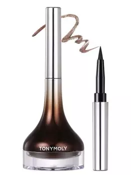 Tonymoly Back Gel Eyeliner Z Толщина Регулируемая для подводки глаз Корейская косметика Гелевая подводка для глаз Макияж [Официальный/Оригинальный продукт] 0,8 мм 2,5 мм (коричневый)