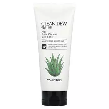 TonyMoly, Clean Dew, очищающая пенка с алоэ, 180 мл