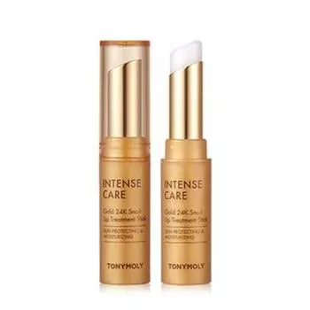 TONYMOLY Intense Care Gold 24K Snail Lip Treatment Stick 3,5 г / бальзам для губ