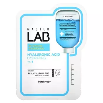 TonyMoly, Master Lab, Hyaluronic Acid Beauty Mask, Moisture, 1 sheet, 19g