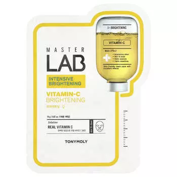 TonyMoly, Master Lab, Vitamin-C Brightening Beauty Mask, 1 sheet, 19g