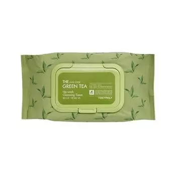 TONYMOLY The Chok Chok Green Tea Несмываемые очищающие салфетки 100 листов, 1 шт.