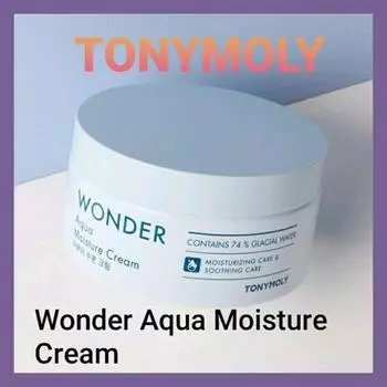 Tonymoly Wonder Aqua Moisture Cream 300 мл, Увлажнение, Kbeauty, Корейская косметика, пробник
