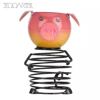 Tooarts Цветочный горшок для кошек, железный горшок для растений с кошкой, стиль животных, ручная работа, в помещении, на открытом воздухе или в саду, обширный