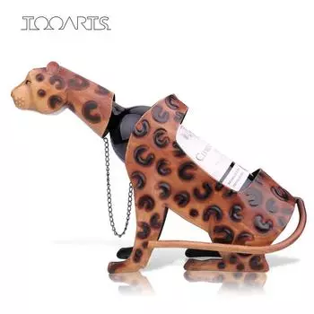 TooARTS Леопардовая полка для вина Леопардовая металлическая скульптура Домашний интерьер Поделки Новинка