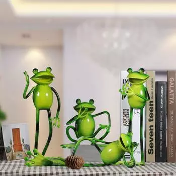 TooARTS Металлическая скульптура с прикрытием рта Frosch Einrichtungs Artikel Handwerk