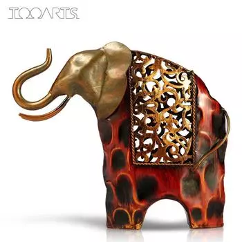 TooARTS Металлическая Железная Художественная Слон Современная Скульптура Рождественский Подарочный Орнамент