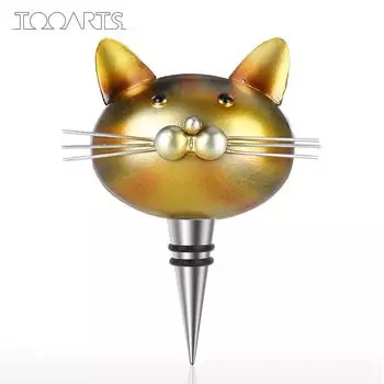 Tooarts пробка для кошки, железная пробка для бутылки вина, герметичное уплотнение, декоративная пробка для кошки, украшение для вина коричневый