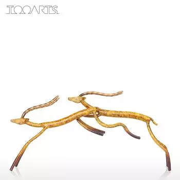 Tooarts Прыгающая Антилопа Железная Скульптура Ремесла Металлическая Скульптура Животного Декор