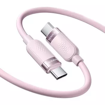 Toocki USB C кабель 2M 60W силиконовый кабель розовый PD/QC кабель быстрой зарядки типа C Не спутывается Предотвращение отключения зарядного кабеля В комплекте с кабелем