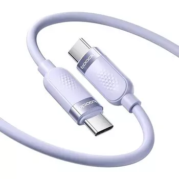 Toocki USB C кабель 2M 60W силиконовый кабель фиолетовый PD/QC кабель быстрой зарядки типа C Не спутывается Предотвращение отключения зарядного кабеля В комплекте