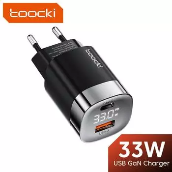 Tooki GaN 33 Вт USB зарядное устройство типа C PD быстрая зарядка USB C зарядное устройство для iPhone 14 13 12 11 Pro Max 8 7 Plus XS XR iPad Xiaomi Huawei
