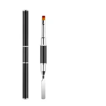 Tool 2 IN 1 Gel Brush & Picker Dual Ended Portable Nail Brush and Spatula Dual Ended Gel Nail Brush