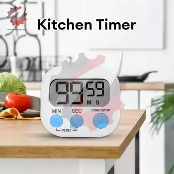 Tool Clock Cuisine Cooking Alarm Stopwatch Tools Chronometer Digital Timer Egg Reminder Home Electronic Sports Countdown LCD Bar белый