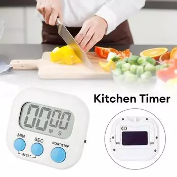 Tool Clock Cuisine Cooking Alarm Stopwatch Tools Chronometer Digital Timer Egg Reminder Home Electronic Sports Countdown LCD Bar белый