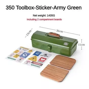 Toolbox and Miscellaneous Storage Box, Portable Metal Box for Outdoor Camping, Sturdy,drop Resistant, Moisture-proof Storage Box белый