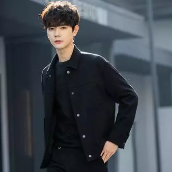 Tooling Jacket Куртка мужская весна и осень тренд повседневный грубый красивый мужской свободный тонкий топ M чёрный