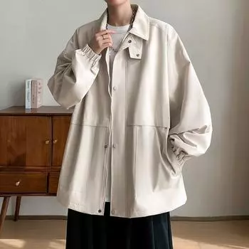 Мужская куртка Tooling весна-осень, новая американская ретро-куртка Ruffian, красивая, универсальная, свободная куртка с лацканами S