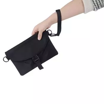 Tooling messenger bag men s trendy handbag women s street fashion lightweight shoulder bag Japanese casual messenger bag 25*1*18cm чёрный
