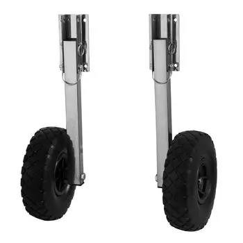 Toolsisland 54003 Лодка из нержавеющей стали с простым японским руководством по эксплуатации, в комплекте тележка, откидного типа, черная, шины без проколов, сталь, чёрный