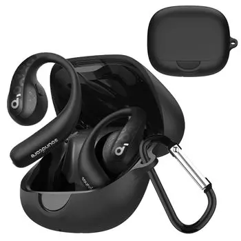 TOORQR для Anker Soundcore AeroFit Pro Case Cover Soundcore AeroFit Pro силиконовый чехол защитный чехол водонепроницаемый пылезащитный защита от падений чёрный