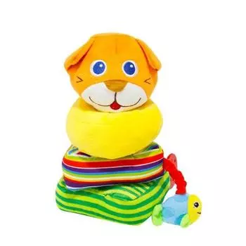 Toosi Bebe Тканевое кольцо-стаканчик «Кот», желтый, 1 шт., корейские детские товары