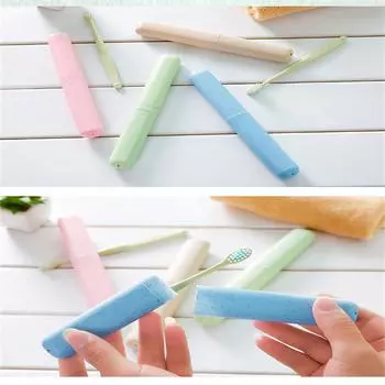 Toothbrush Barrel Portable For Travel Compact Design Plastic Storage Organizer Toothbrush Cup Not Easily Broken Hygienic 20g
