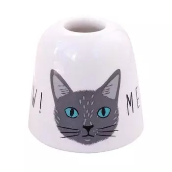 Toothbrush stand stylish Meow Pen toothbrush stand Meow! & (gray cat)