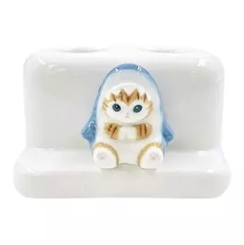 Toothbrush stand with figure double mofusand