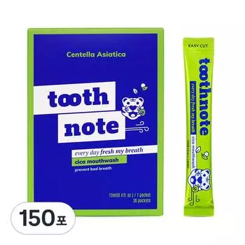 Toothnote Cica Mouse Wash Одноразовая жидкость для полоскания рта, 12 мл, 150 шт.