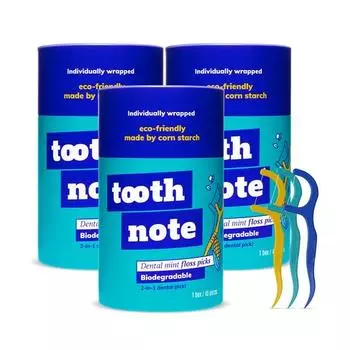 Toothnote Dental Mint Одноразовая зубная нить, 45 шт., 3 шт.