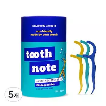 Toothnote Dental Mint Одноразовая зубная нить, 45 шт., 5 шт.