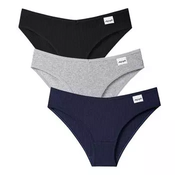 Tooxika, 3 шт./компл., хлопковые трусы, женские трусы, сексуальные трусики, однотонное удобное нижнее белье, простые женские трусы, нижнее белье