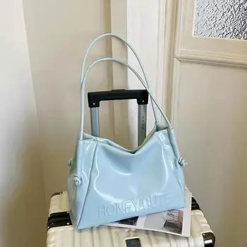 Tooxika Большая вместительная сумка для поездок на работу, женская сумка через плечо, новый стиль, модная сумка через плечо из мягкой кожи чёрный