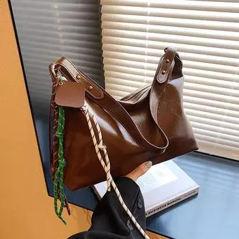 Tooxika Большая вместительная сумка для поездок на работу, новый стиль, простая сумка через плечо и подмышку чёрный