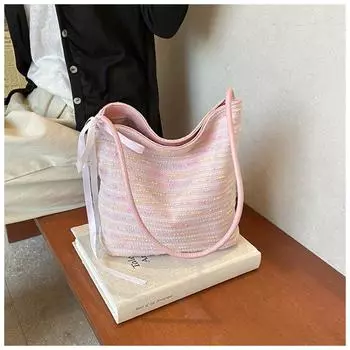 Tooxika Большая вместительная сумка контрастного цвета, новая вышитая холщовая сумка, универсальная сумка для поездок на работу через плечо и подмышку