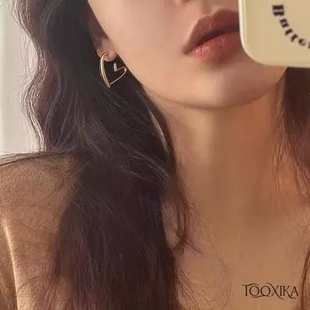 Tooxika цельные серьги-клипсы с противомоскитной сеткой для ушей Tipsy Sweet Tea Love серьги для женщин серебряные нишевые серьги с иглами высокого класса