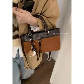 Tooxika дамская осенне-зимняя новая стильная вельветовая сумка с контрастной строчкой, маленькая квадратная сумка, модная сумка-мессенджер