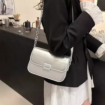 Tooxika Новая модная простая маленькая квадратная сумка для поездок на работу, сумка подмышкой, универсальная женская сумка-мессенджер через плечо чёрный