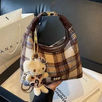 Tooxika Новая модная женская сумка-ведро в клетку, универсальная сумка через плечо