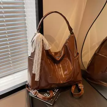 Tooxika Новая одноплечевая повседневная сумка большой вместимости для женщин чёрный