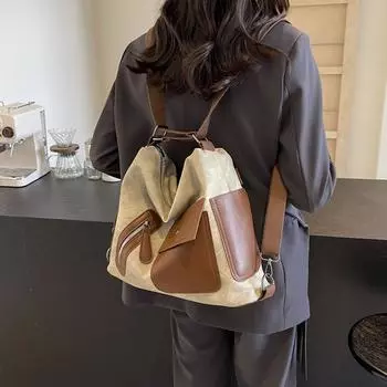 Tooxika Новая сумка через плечо Высококачественная сумка через плечо Контрастного цвета Большая вместительная сумка-рюкзак