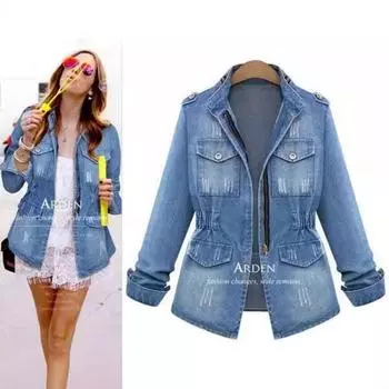 Tooxika Новая весенне-осенняя европейско-американская джинсовая куртка в стиле ретро, короткая куртка с длинными рукавами L