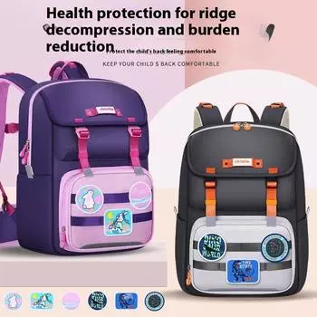 Tooxika Новые школьные ранцы для мальчиков и девочек, большой вместимости, для учеников начальной школы, дышащие школьные ранцы S серый