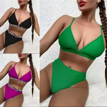 Tooxika новый купальник, внешний одинарный купальник, женский купальник с леопардовым принтом, бикини с разрезом, купальник