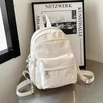 Tooxika Новый однотонный парный простой маленький рюкзак для путешествий и отдыха чёрный