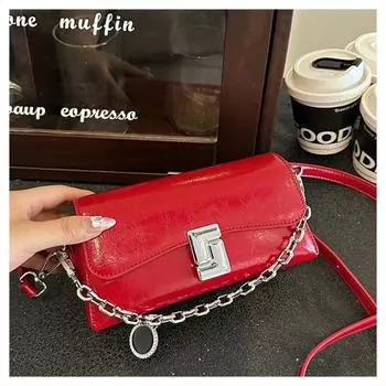 Tooxika Персонализированная сумка с замком-цепочкой женская сумка новая модная сумка через плечо простая сумка-мессенджер чёрный