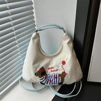 Tooxika Повседневная модная сумка-тоут на одно плечо большого размера в новом стиле для студентов колледжа синий