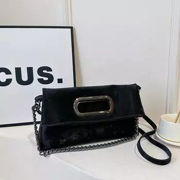 Tooxika складная женская сумка модная универсальная сумка на одно плечо легкая роскошная сумка-мессенджер на цепочке чёрный