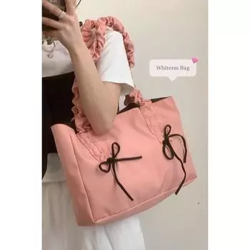 Tooxika Высококачественная Изысканная Сумка Подмышкой Новая Розовая Сумка-тоут С Бантом Простая Сумка Через Плечо